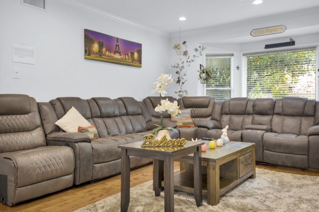 Living room at Believe Detox Center Granada Hills
